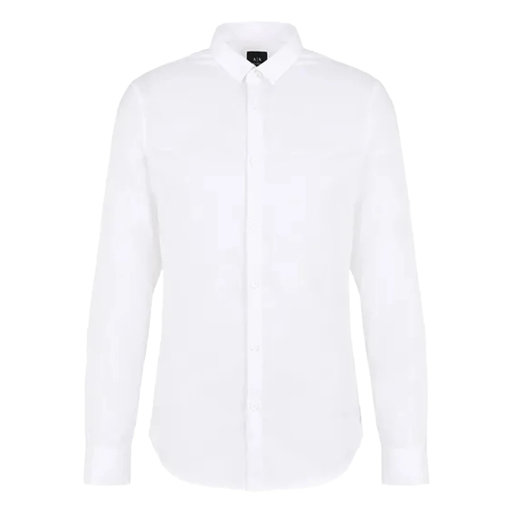 Armani Exchange Witte Overhemd 8nzc49 znyxz 1100 White Heren