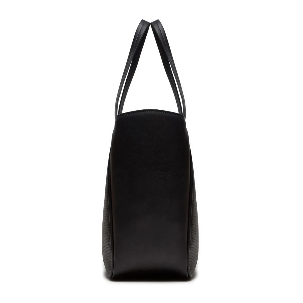Calvin Klein Zwarte Nep Leren Handtas Black Dames