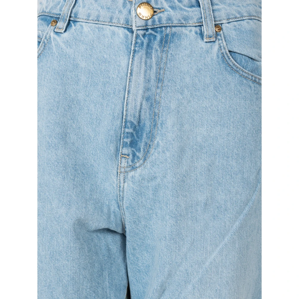 pinko Wijde Pijp Distressed Jeans Blue Dames