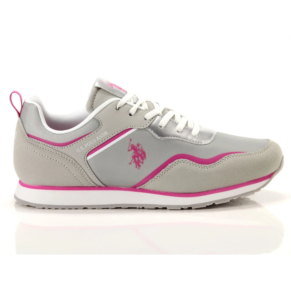 U.s. Polo Assn. Mode Sneakers - Grå Fuchsia Print Pink, Dam