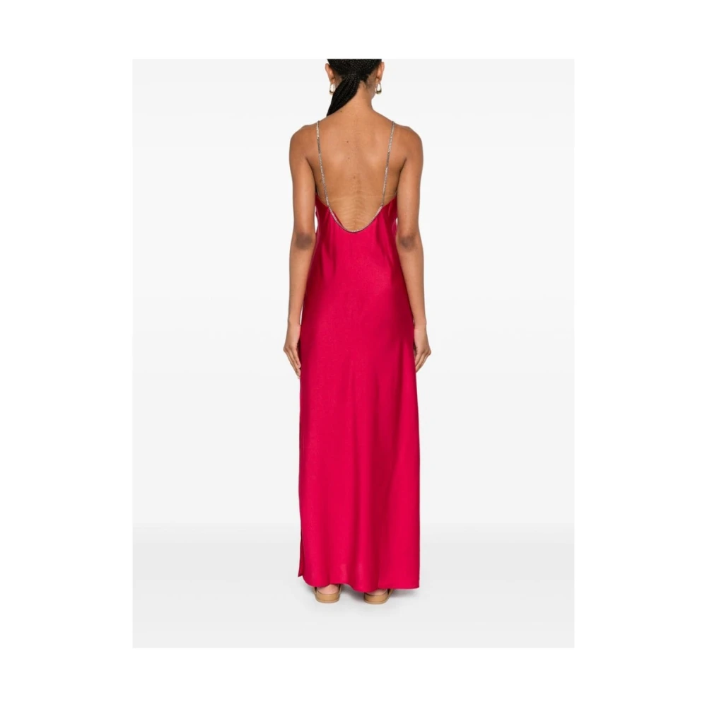 BA&SH Framboosroze Shift Jurk met Kettingdetail Pink Dames