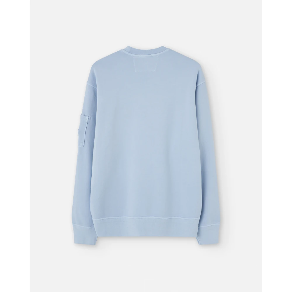C.P. Company Diagonal Fleece Sweaters Blue Heren