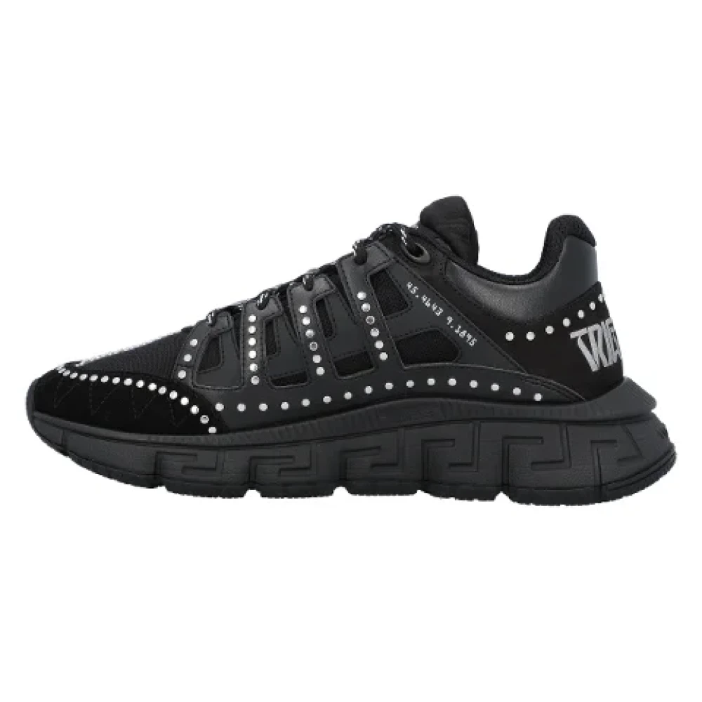 Versace Polyester sneakers Heren Schoenen Zwart