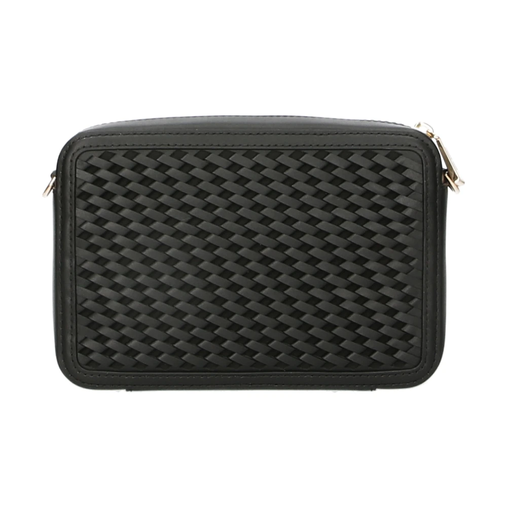 Michael Kors Zwarte leren schoudertas met rits Black Dames