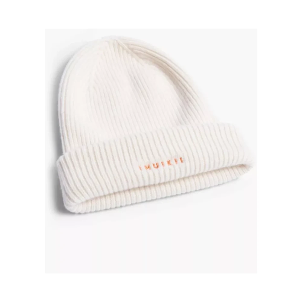 Inuikii Vit Beanie Mössa Vintermode White, Dam