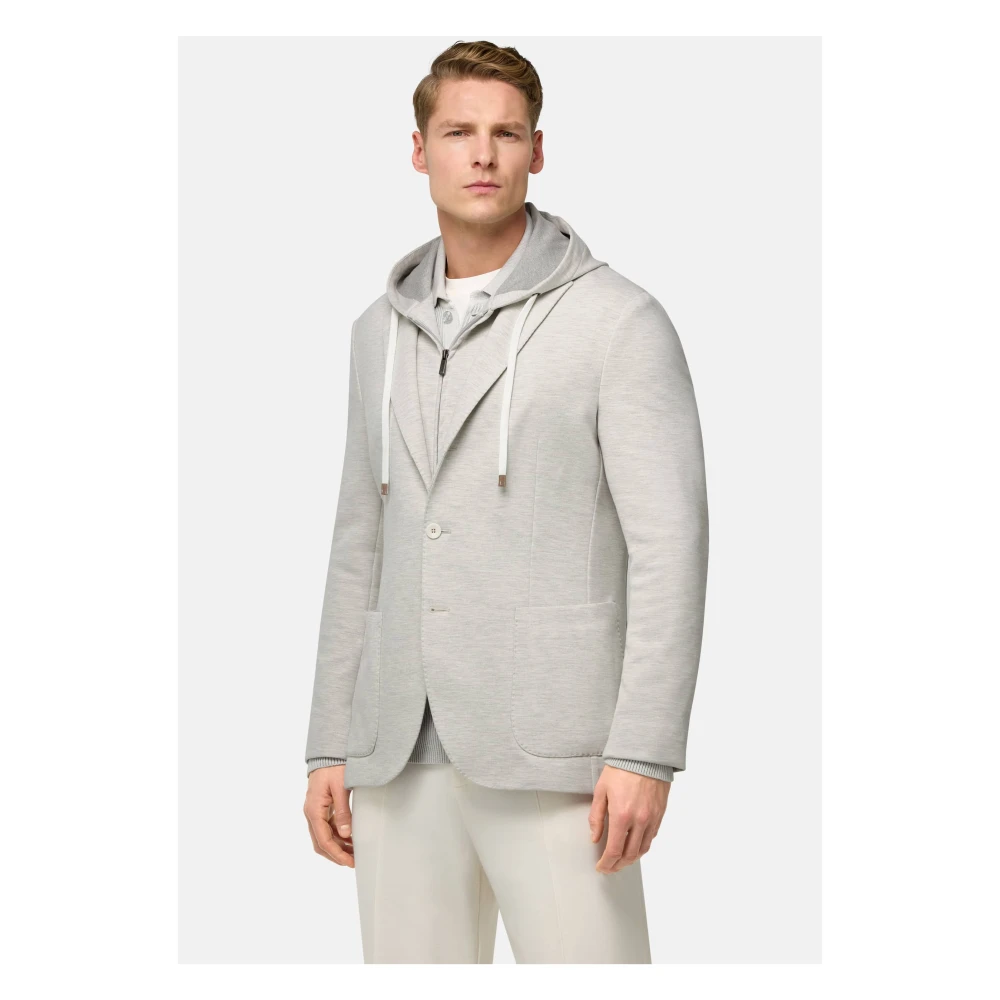 Boggi Milano Madison Sweatshirt Jacket van katoenmix Gray Heren