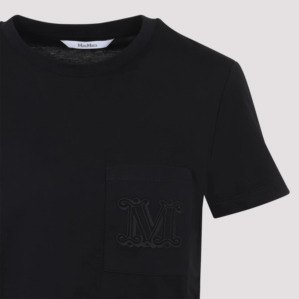 Max Mara Logo Zak T-shirt Black Dames