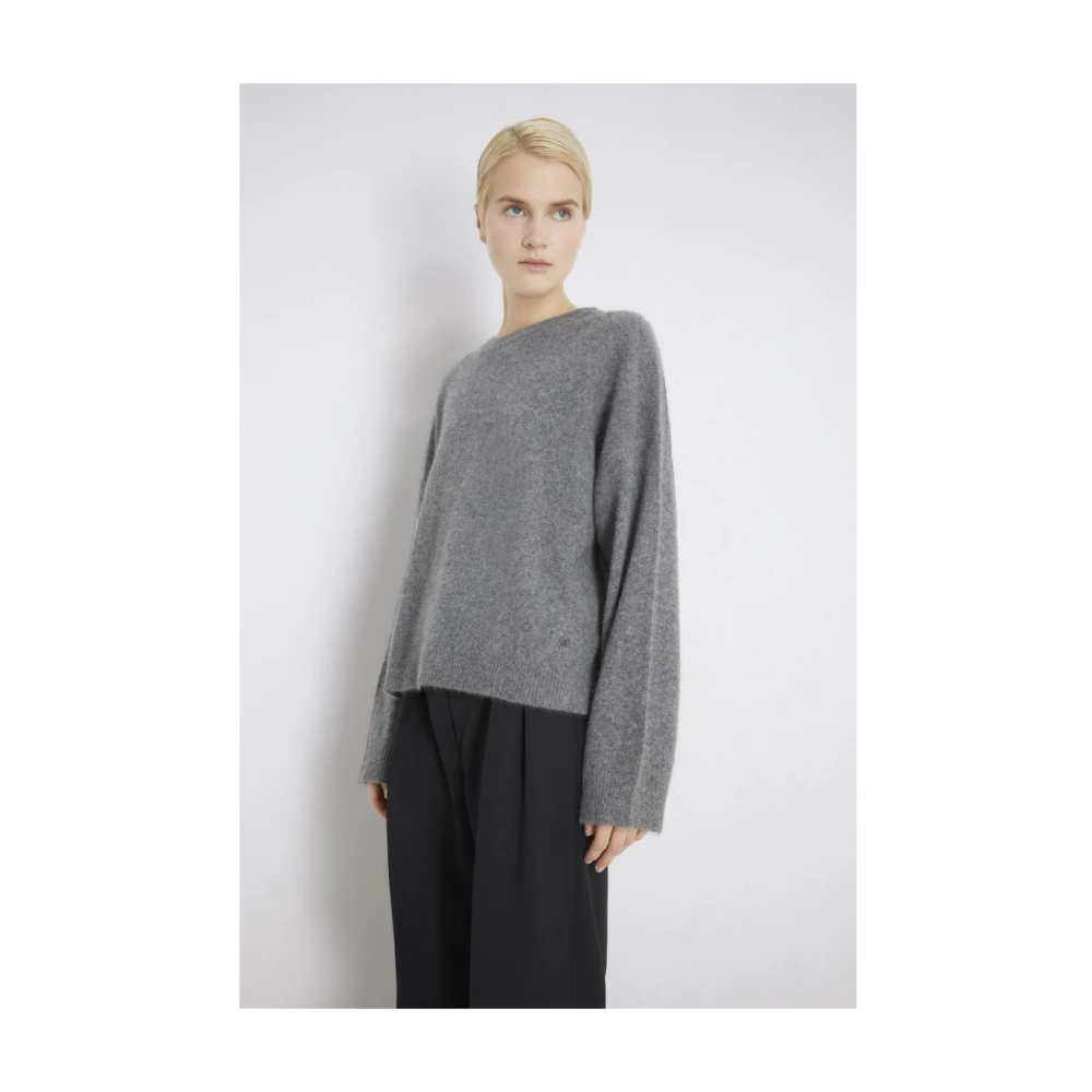 Loulou Studio Houtskool Cashmere Ropo Sweater Gray Dames