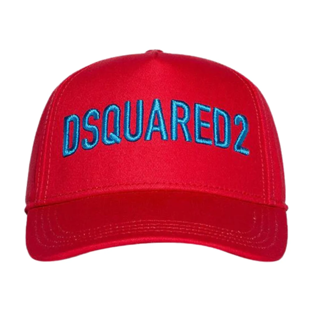 Dsquared2 Röd Hatt med Logobroderi Red, Unisex