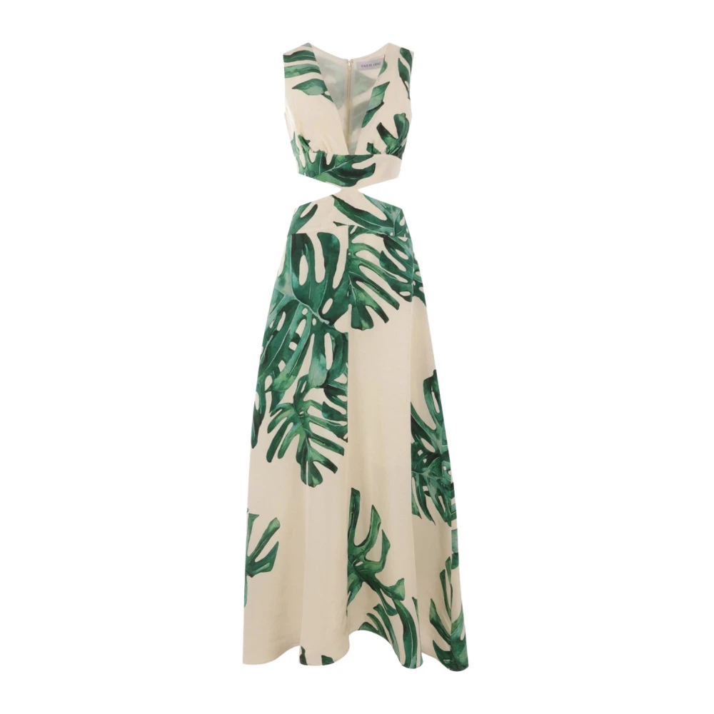 Raquel Diniz Wild Jungle Mouwloze Linnen Zijden Jurk Multicolor Dames