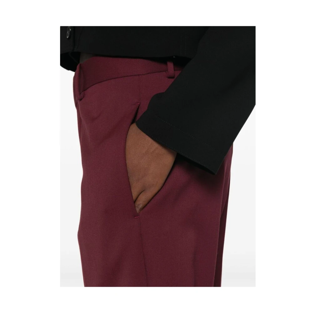 Armarium Rode Virgin Wool Blend Broek Red Dames
