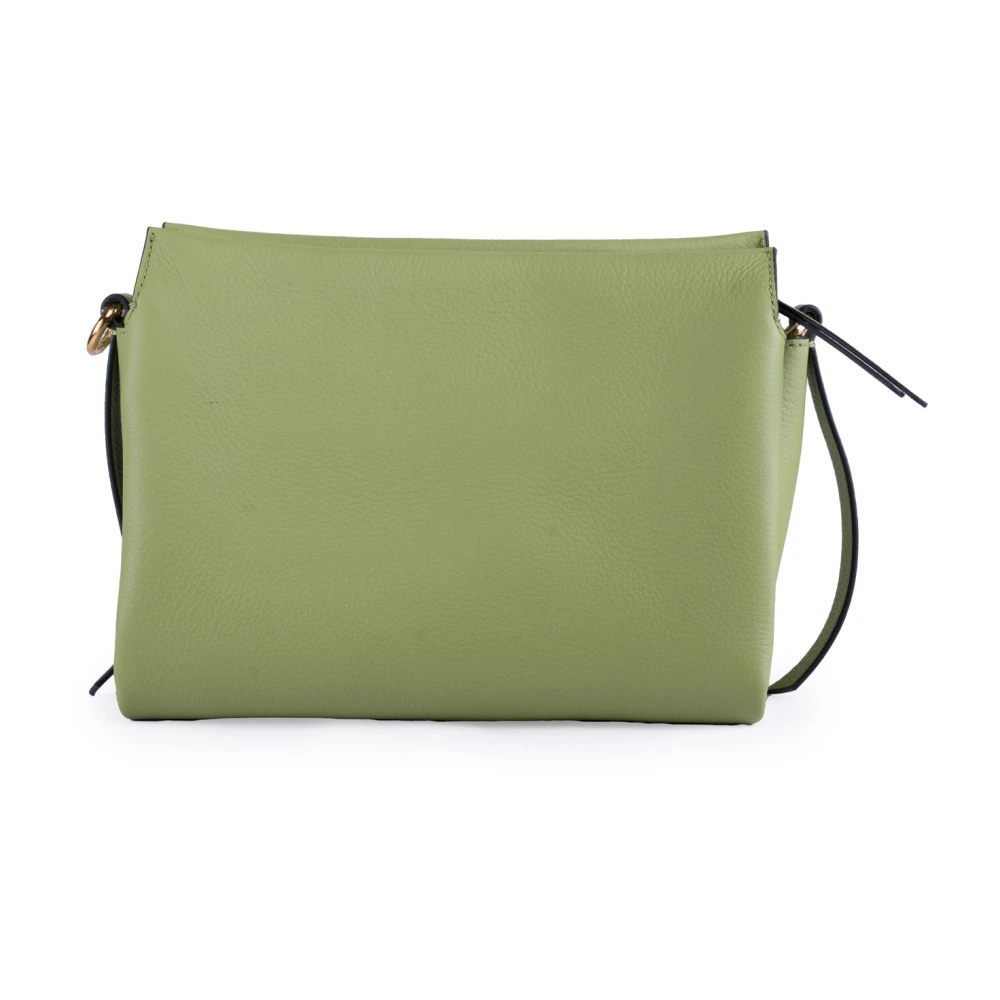 Coccinelle Groene leren handtas met afneembare bandjes Green Dames