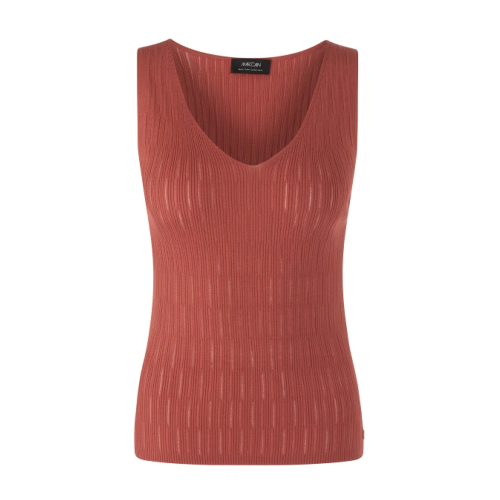 Marc Cain Women's Red Sleeveless Top - Sleeveless Tops - S - Tops
