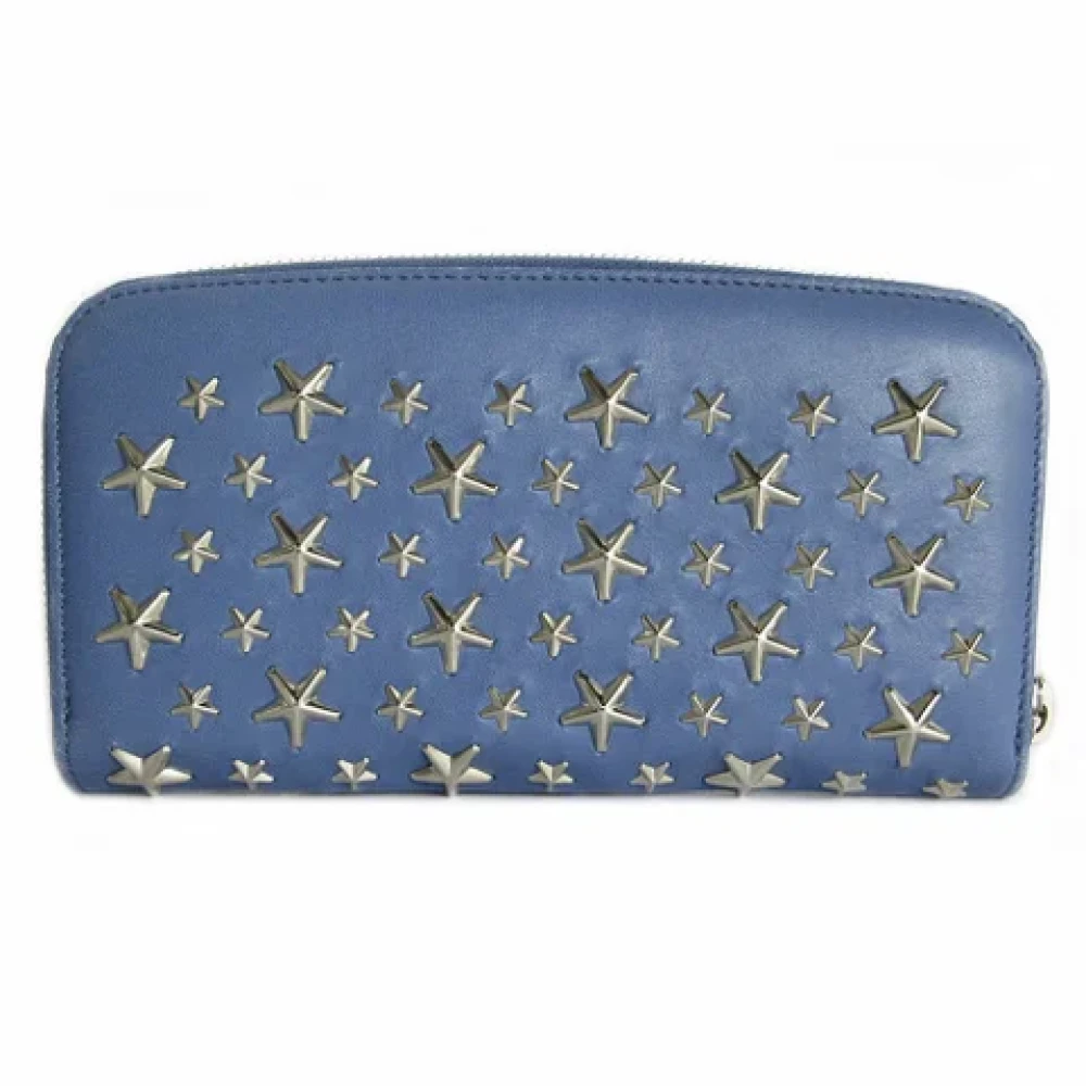 Jimmy Choo Pre-owned Leather wallets Blue Dames