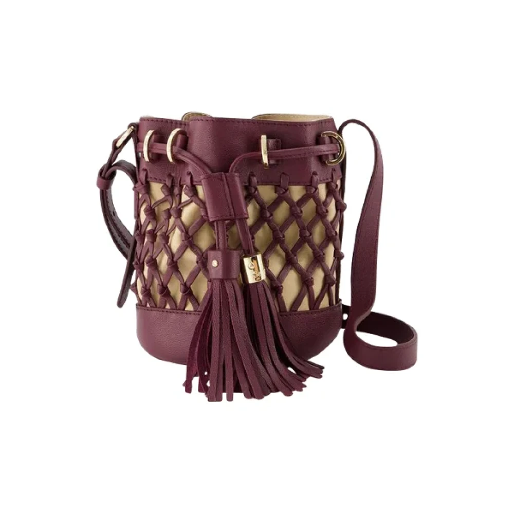 Chloé Leather shoulder-bags Purple Dames