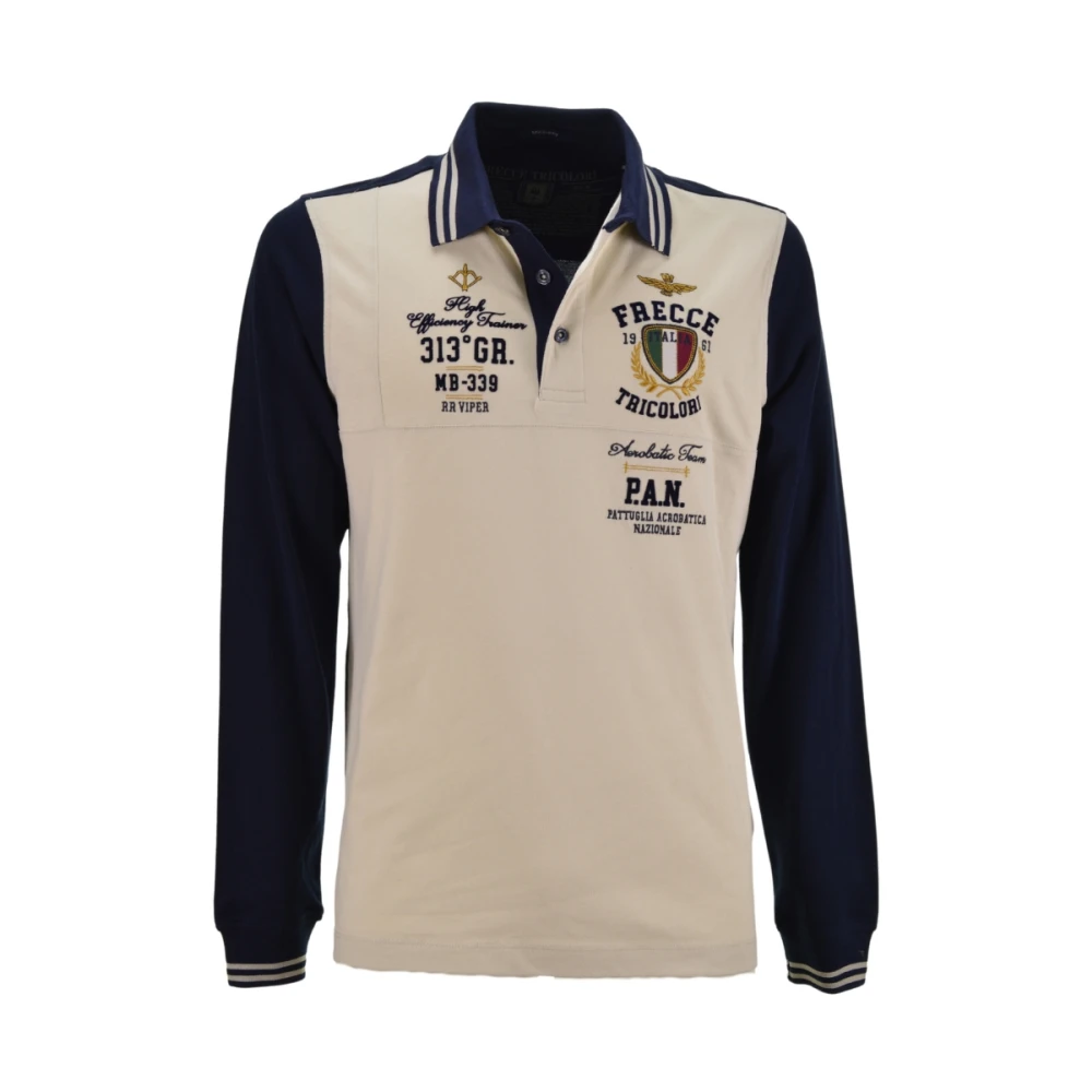 Aeronautica militare Stijlvol Militair Poloshirt Beige Multicolor Heren