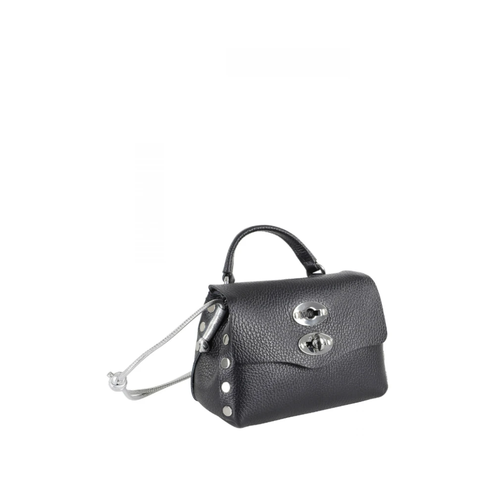 Zanellato Studded Leren Schoudertas Black Dames