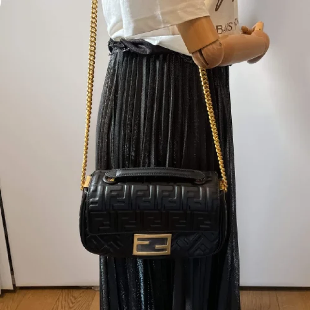 Fendi Vintage Pre-owned Leather fendi-bags Black Dames