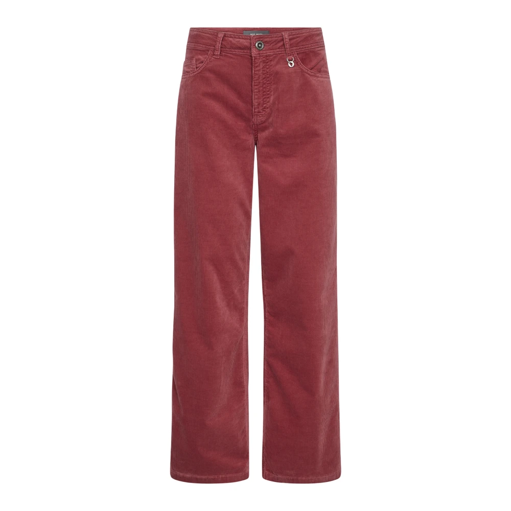 Corduroy Wide Leg Pants Garnet