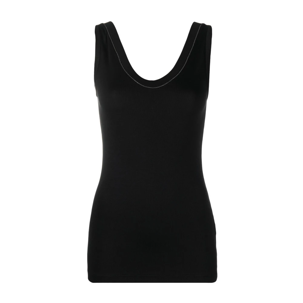 BRUNELLO CUCINELLI Zwarte Top voor Vrouwen Black Dames