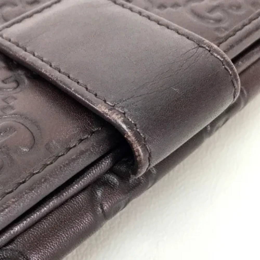 Gucci Vintage Pre-owned Leather wallets Brown Dames