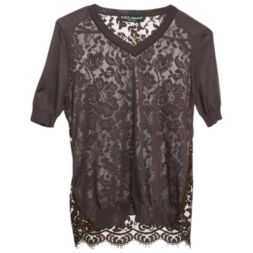 Dolce & Gabbana Pre-owned Fabric tops Brown Dames