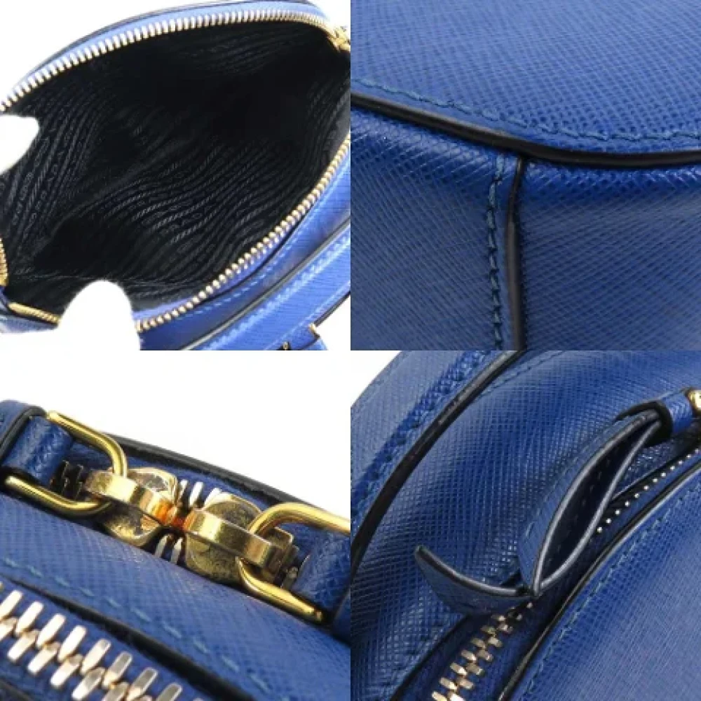 Prada Vintage Pre-owned Leather prada-bags Blue Dames