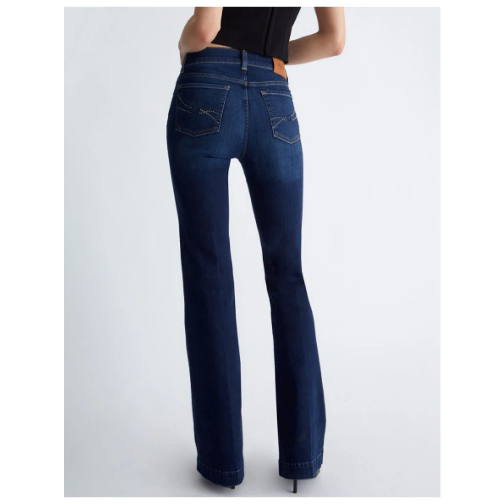 Liu Jo Flared Jeans met Hoge Taille Blue Dames