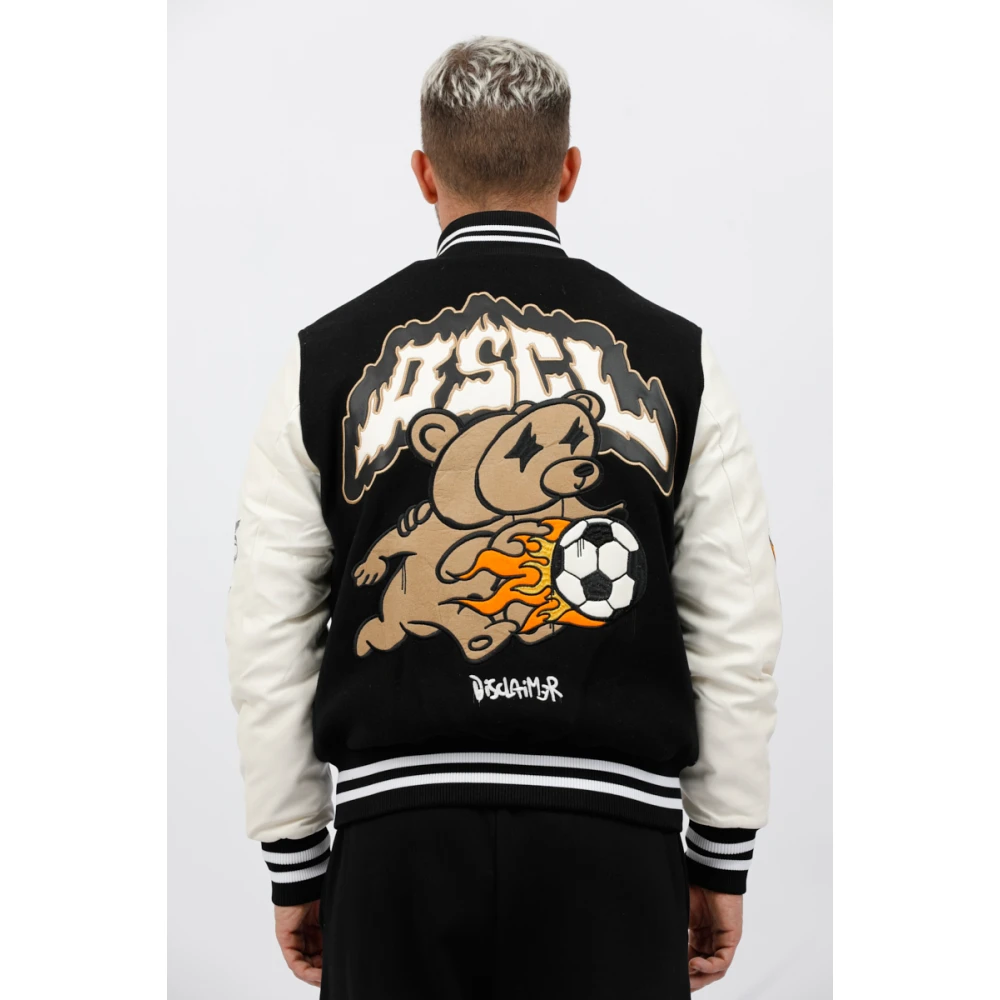 Disclaimer Bomberjack met Patches en Borduursels Black Heren