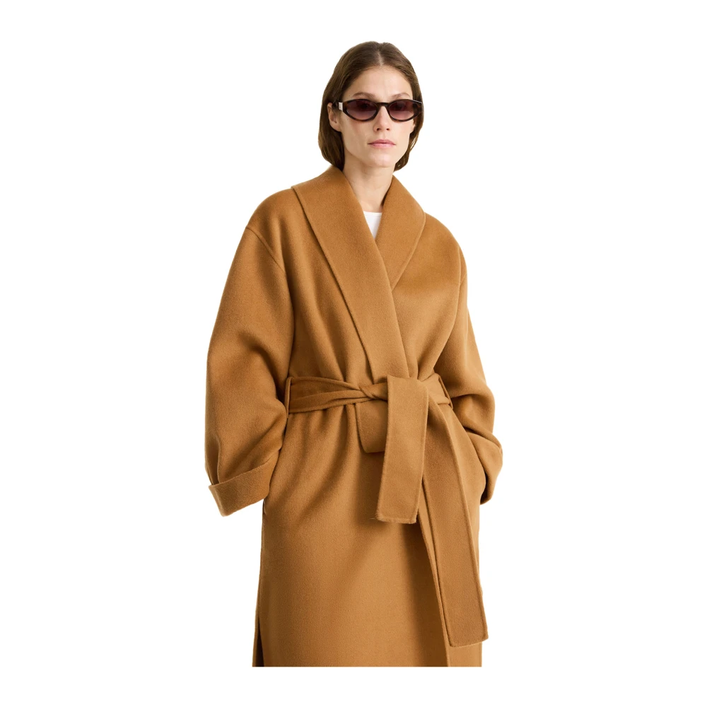 By Malene Birger Minimalistische wollen jas in rauwe suiker By Herenne Birger Brown Dames