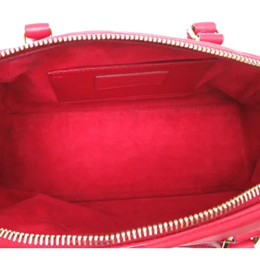 Saint Laurent Vintage Pre-owned Leather handbags Red Dames