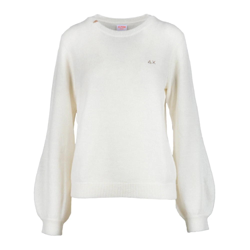 Sun68 Wolmix Alpaca Trui White Dames