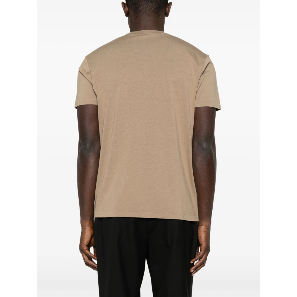 Tom Ford Lyocell Katoenen T-shirt Beige Heren