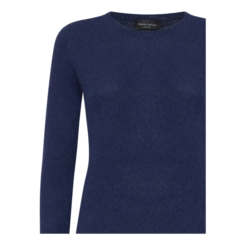Roberto Collina Blauwe Sweaters voor Mannen Blue Dames
