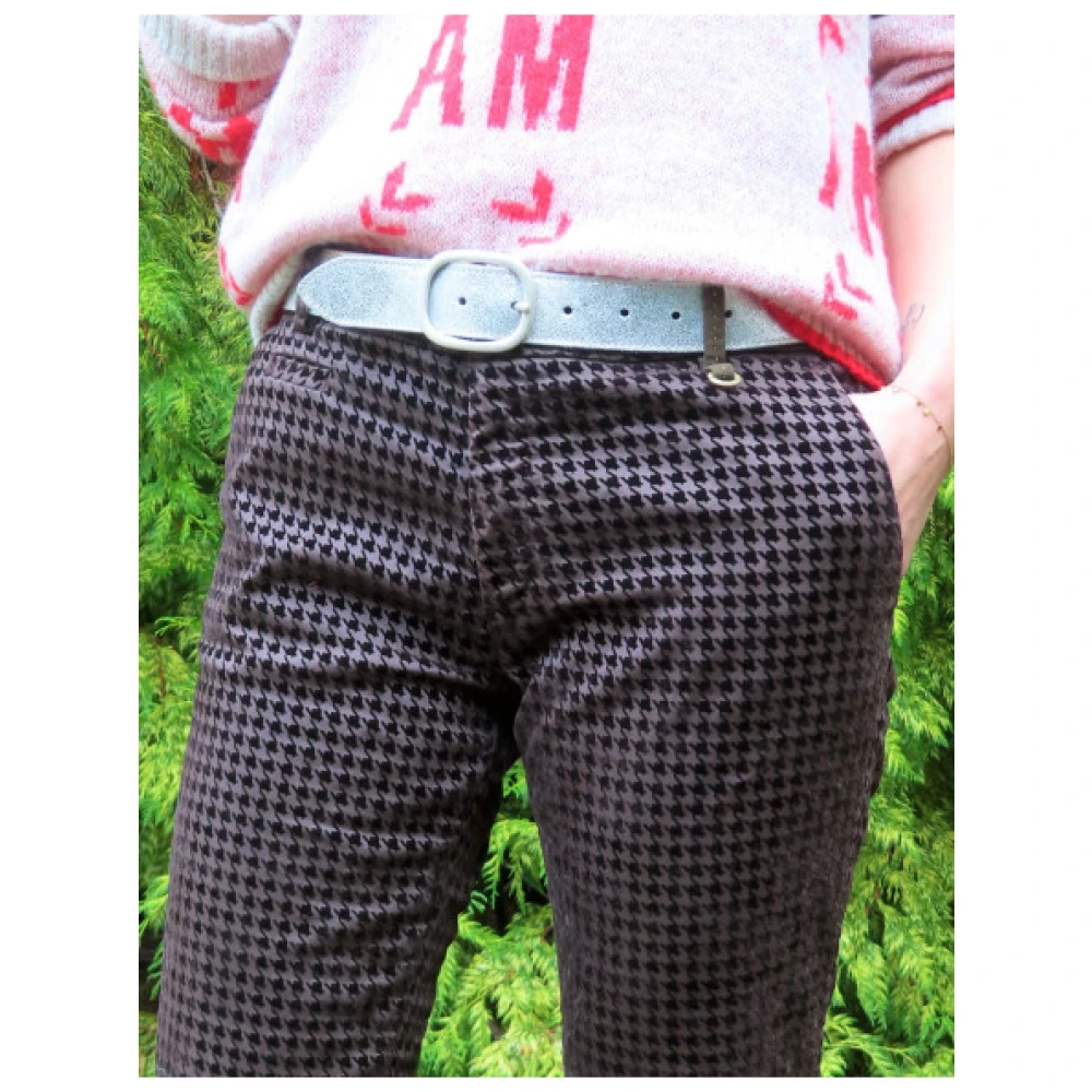 Mason's Jacqueline Pied-de-Poule Broek Brown Dames
