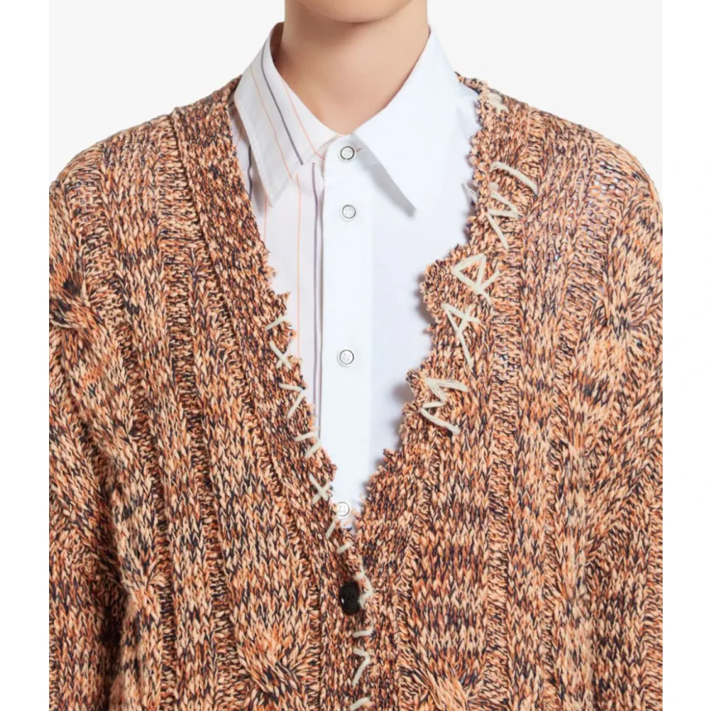 Marni Oversized Cardigan Roestbruin Multicolor Dames