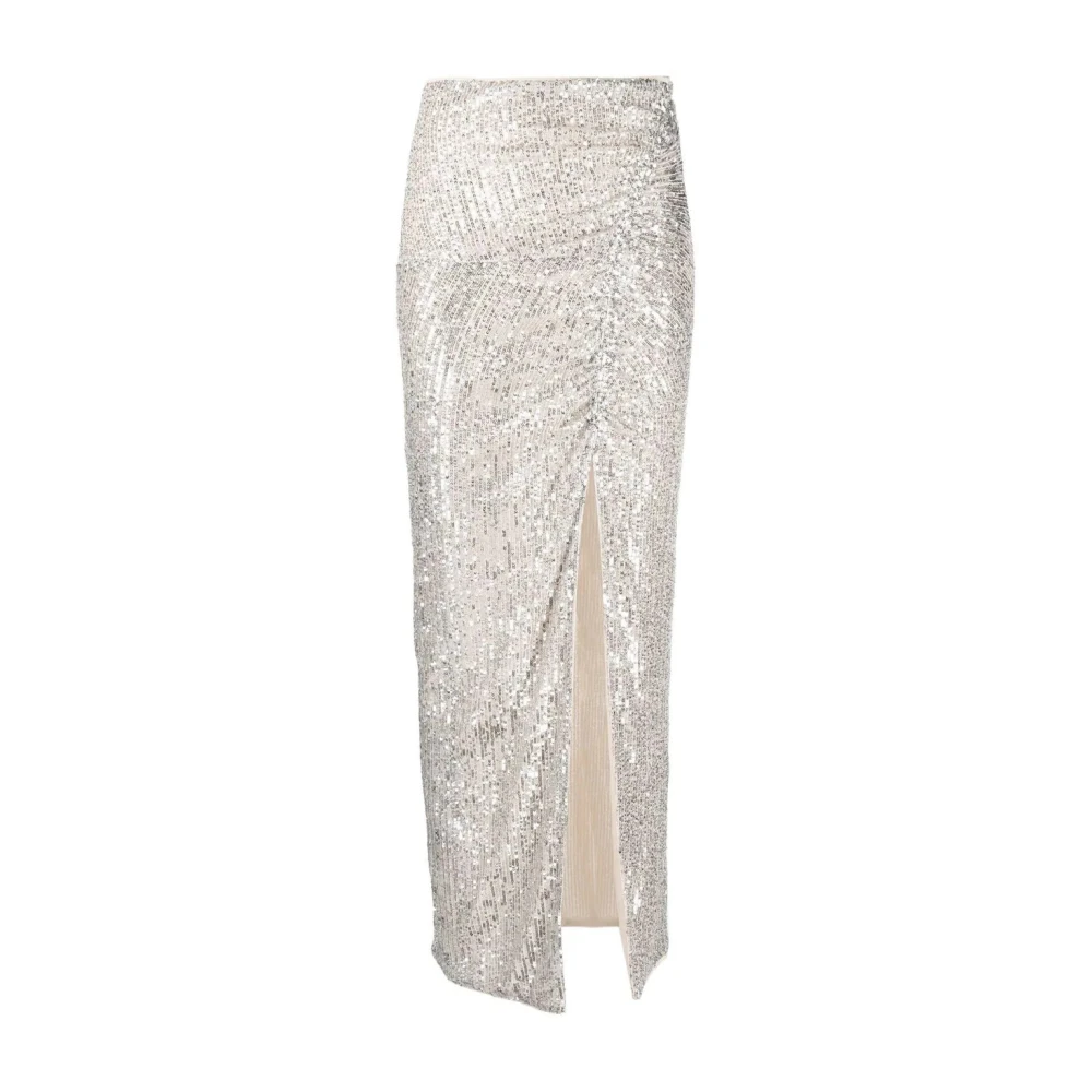 Self Portrait Maxi-rok met pailletten Gray Dames
