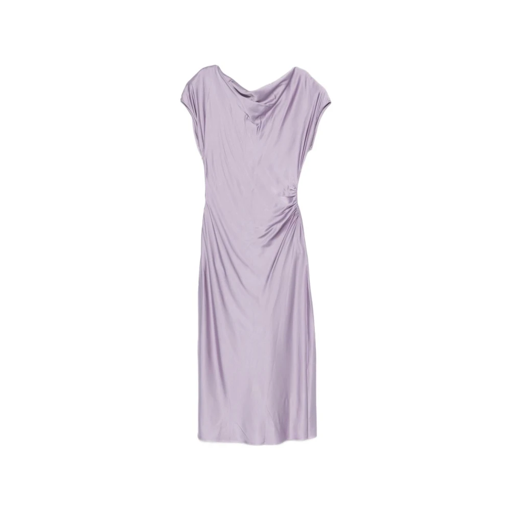 Liu Jo Women's Purple Midi Dresses, M, Viscose Midi Dress