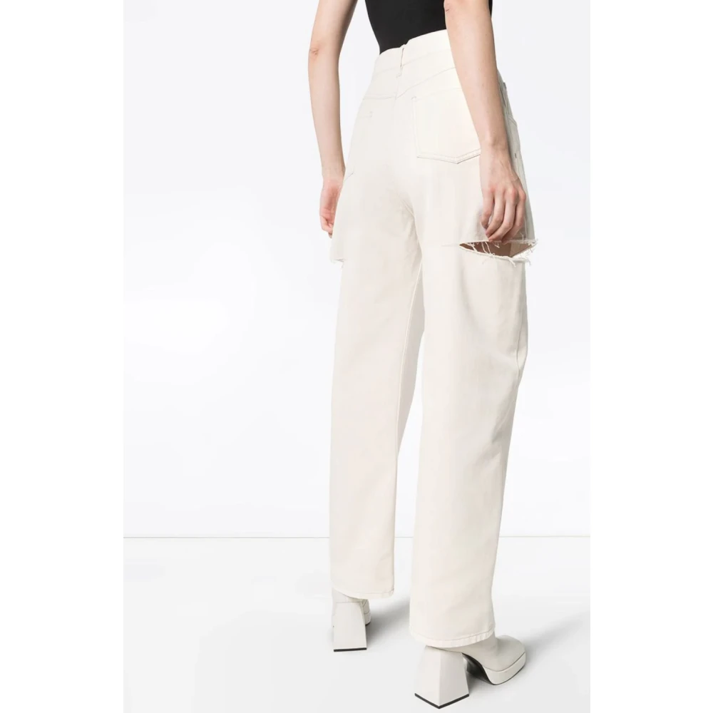 Maison Margiela Milk Side Cut Jeans White Dames