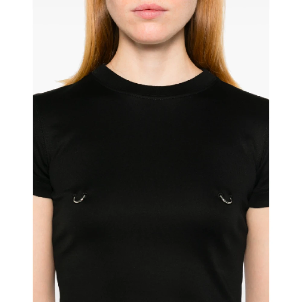 Mugler Zwart T-shirt Klassieke Stijl Black Dames