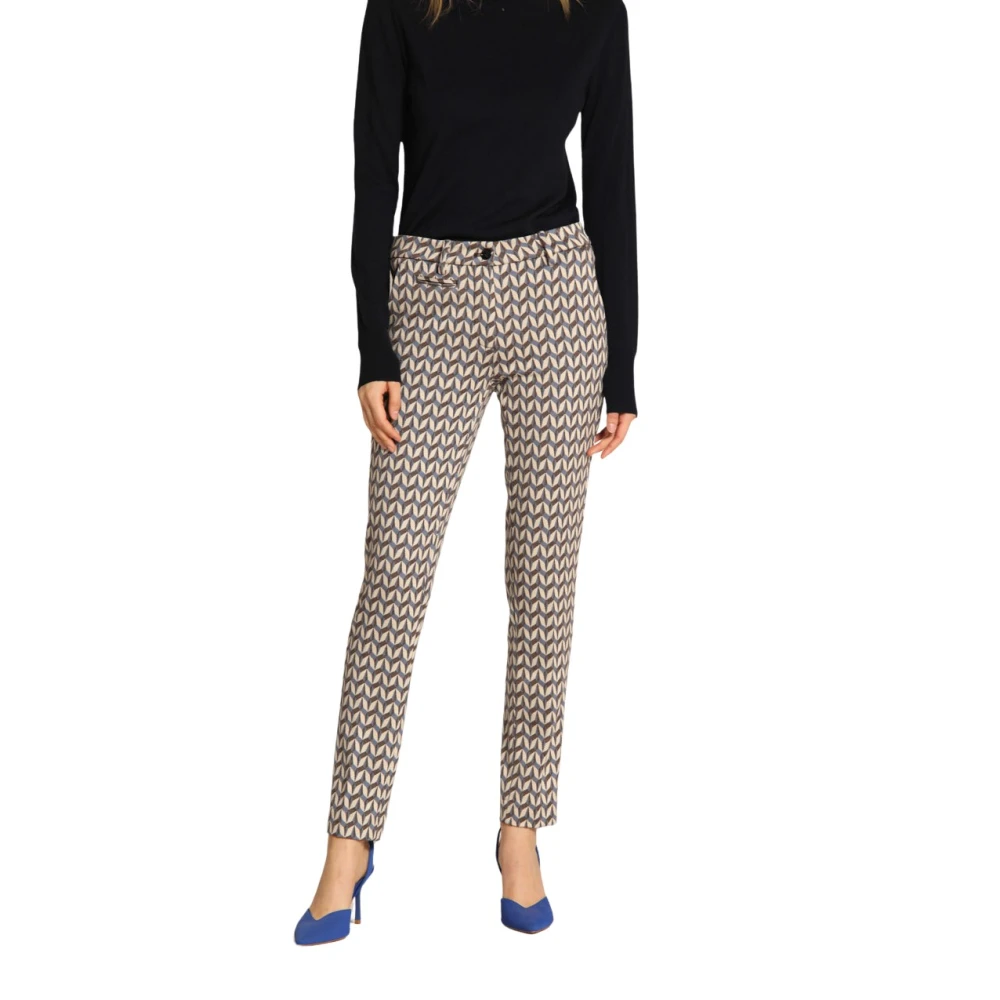 Mason's Geometrische Slim Fit Chino Broek Multicolor Dames