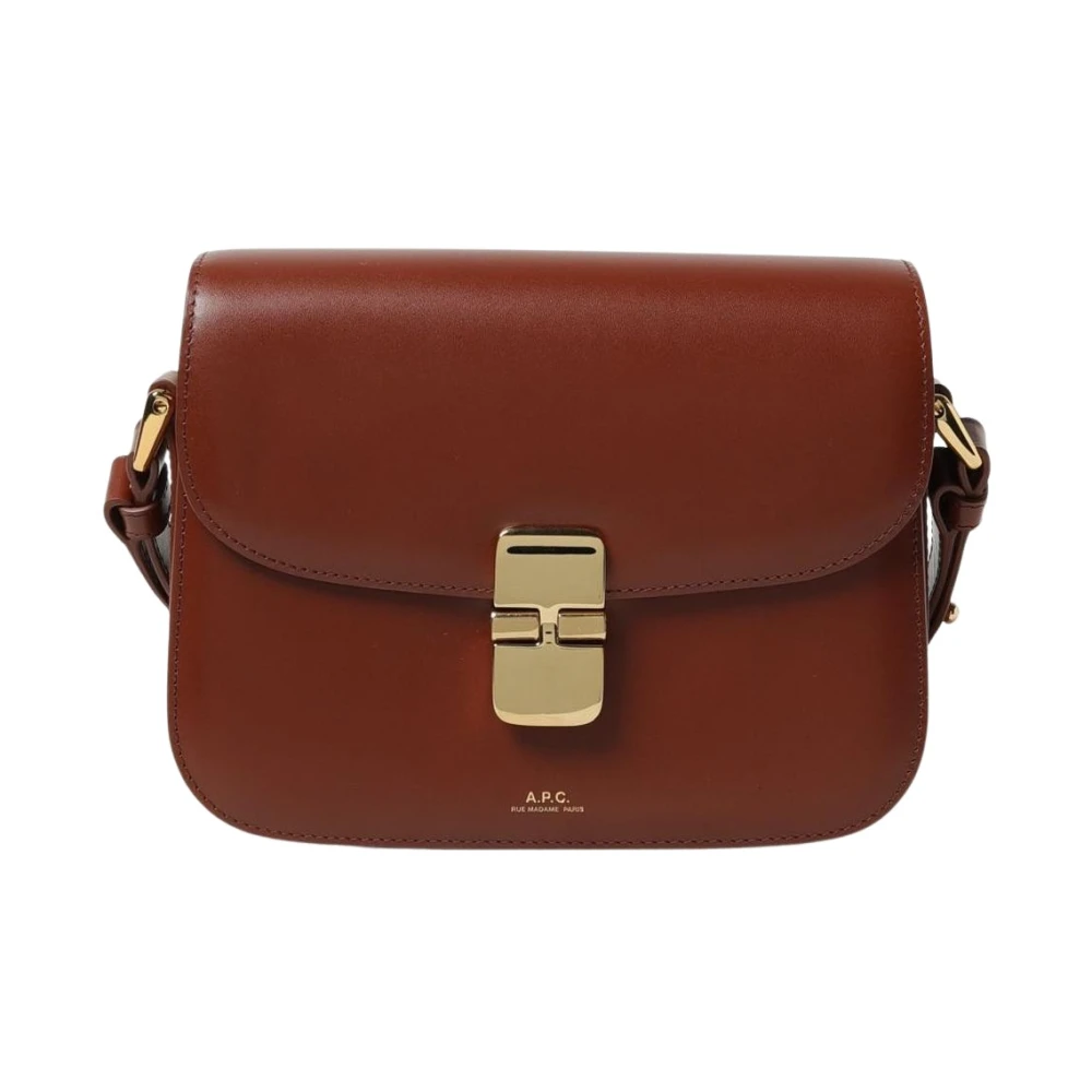 A.p.c. Women's Brown Cross Body Bags, One Size, Elegant Leather Shoulder Bag