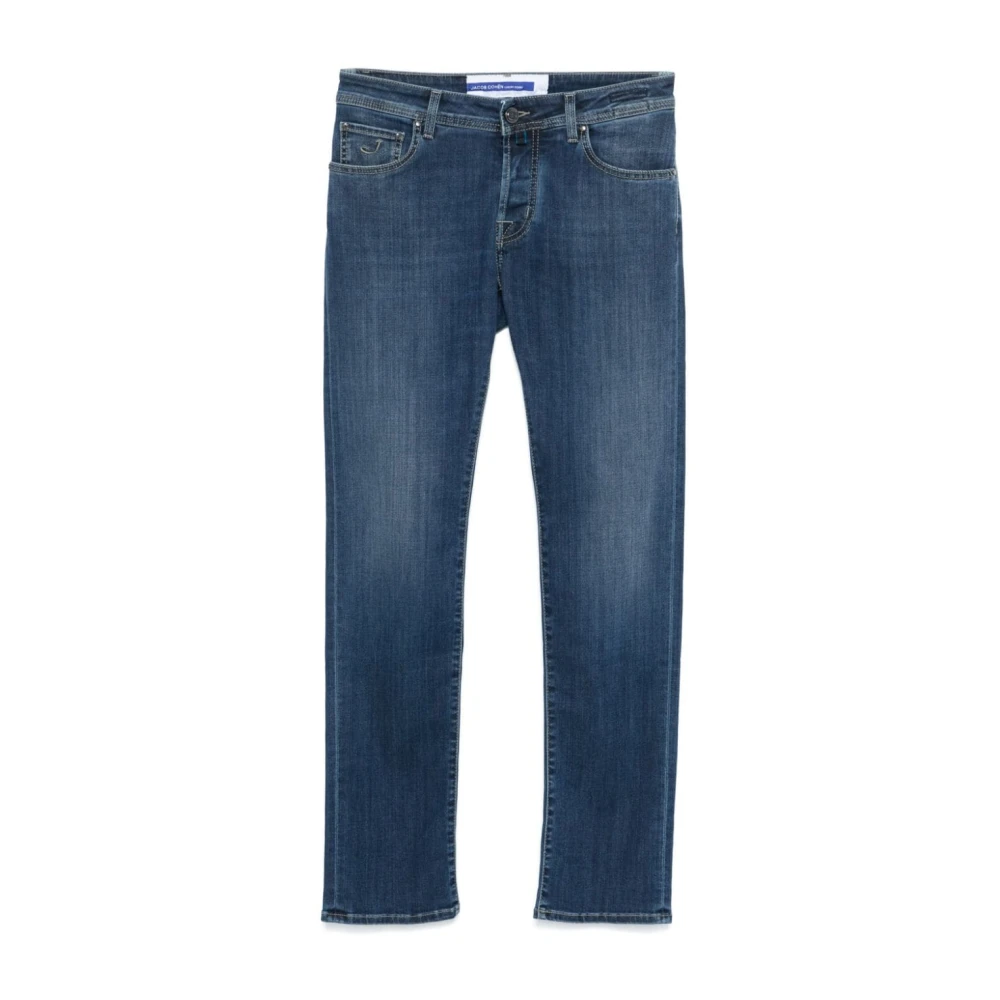 Jacob Cohën Slim Fit Indigo Blauwe Denim Jeans Blue Heren