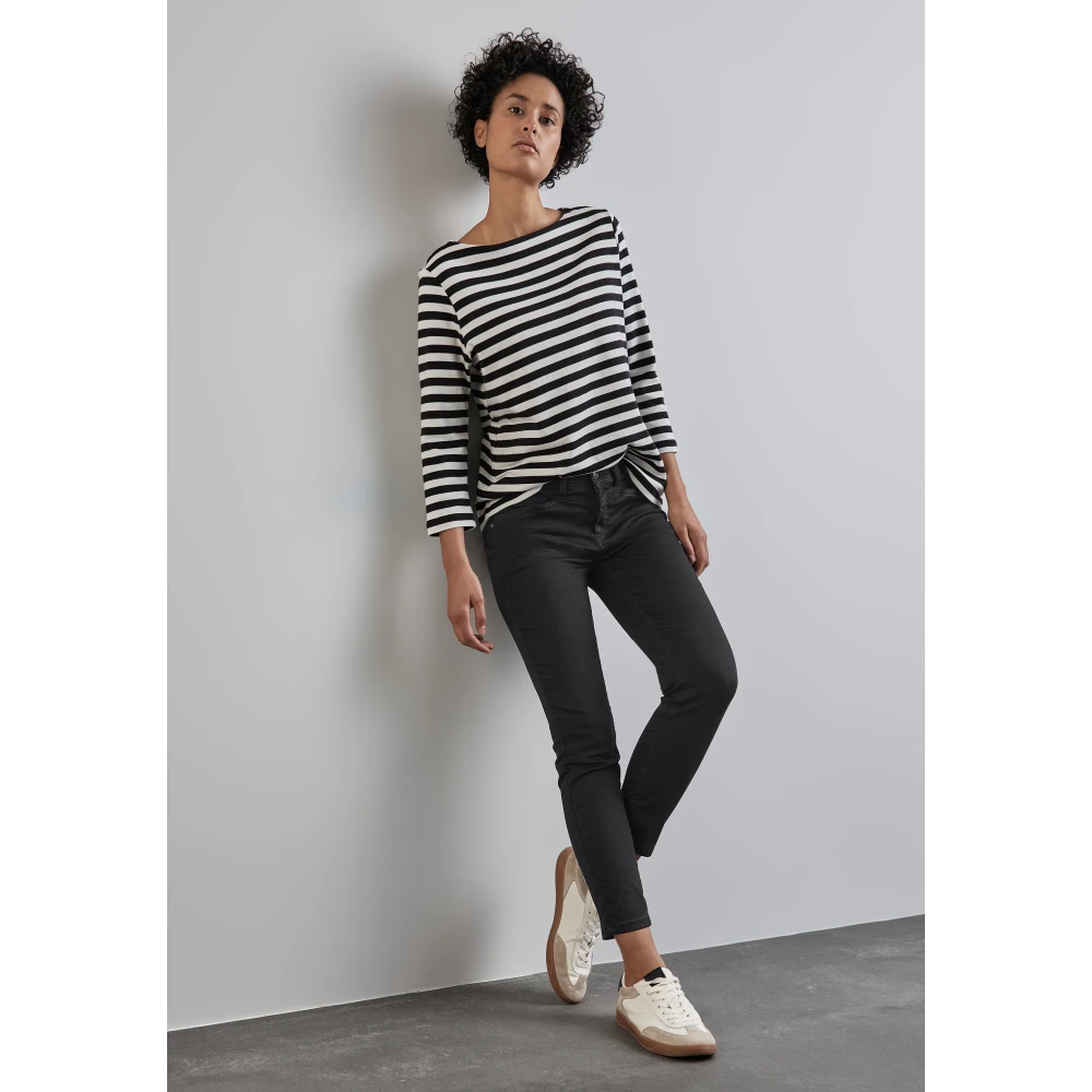 Street One Casual Fit Slim Legs Jeans Black Dames