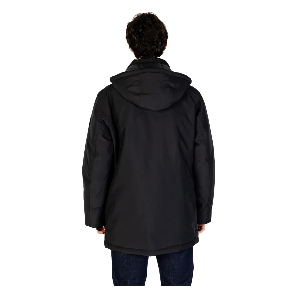 Hugo Boss Zwarte Hooded Knoopjas Black Heren