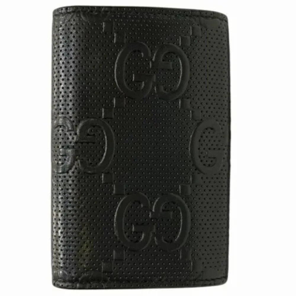 Gucci Vintage Pre-owned Leather key-holders Black Dames