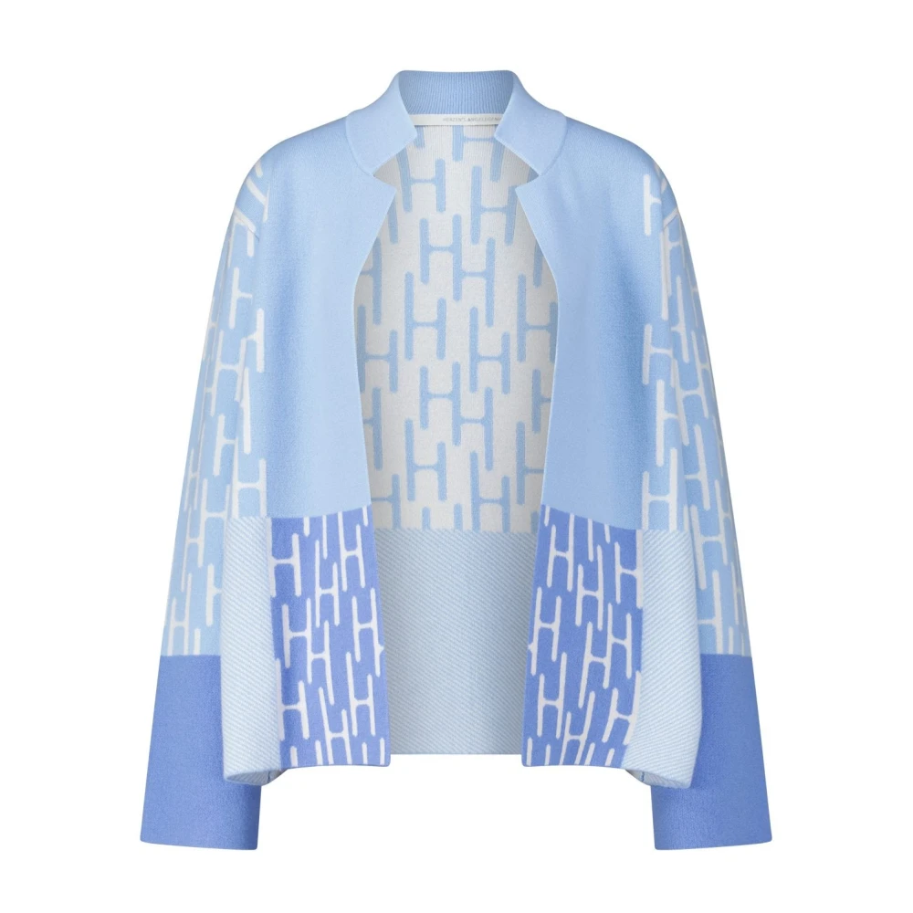 Herzen's Angelegenheit Abstract Patroon Kasjmier Vest Blue Dames