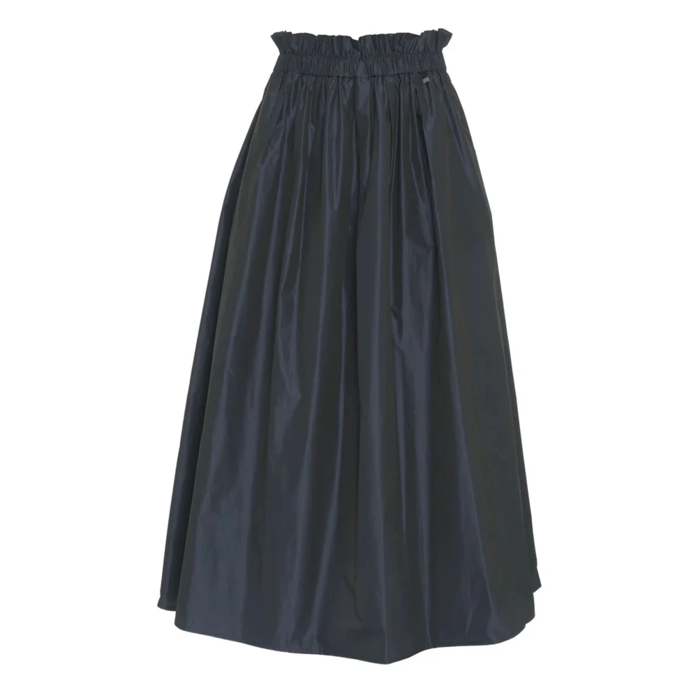Herno Taffeta Midi Rok Black Dames