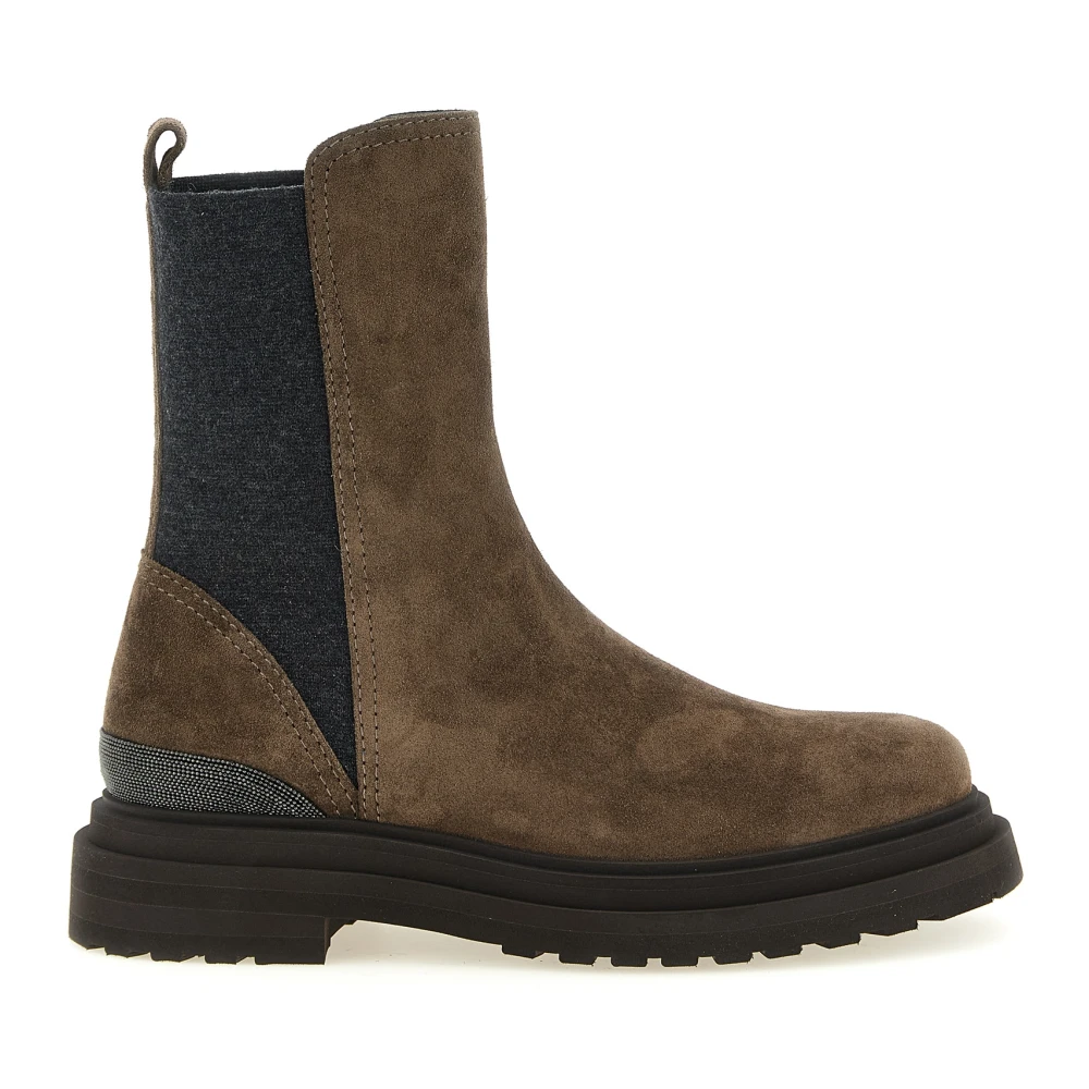 Brunello Cucinelli Ankelboots met kostbare details