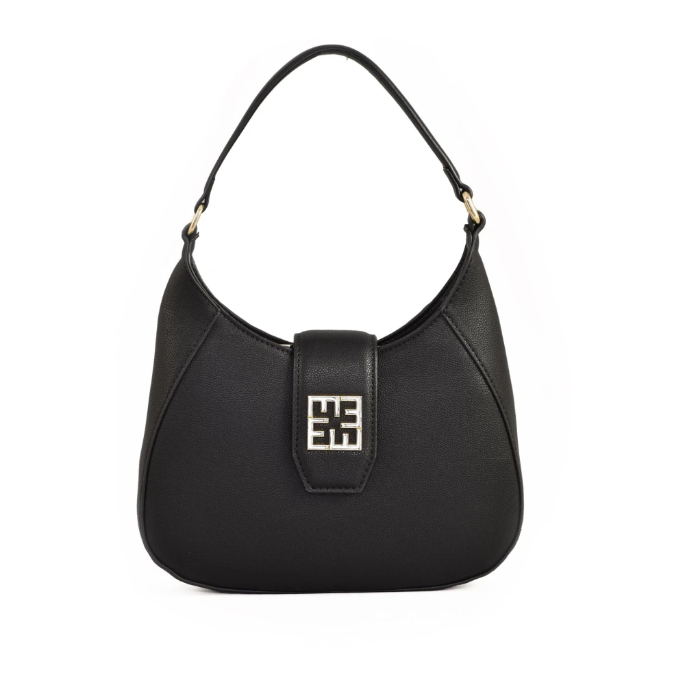 Ermanno Scervino Raffaella Hobo Väska med Dragkedja Stängning Black, Dam